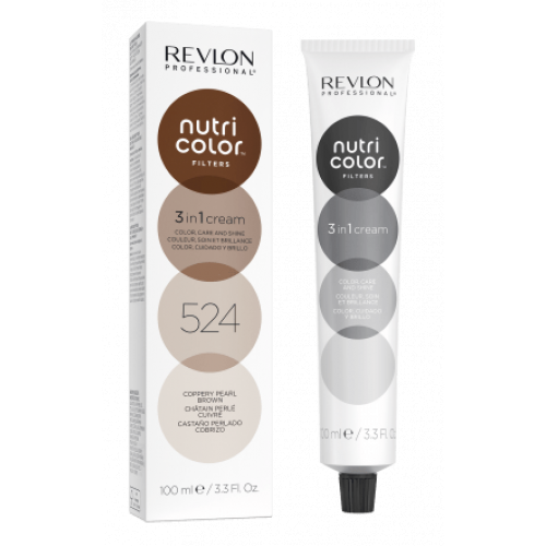 Revlon Professional Nutri Color Filters Dažanti plaukų kaukė 100ml 524 Coppery Pearl Brown
