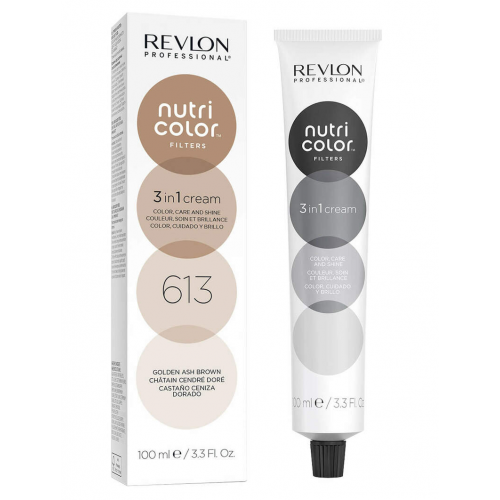 Revlon Professional Nutri Color Filters Dažanti plaukų kaukė 100ml 613 Golden Ash Brown