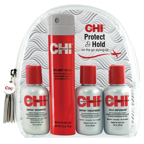 Photos - Hair Product CHI Summer Travel Kit + Shampoo + Heat Protection + Iron Guard + Silk Infusion Set KS005531