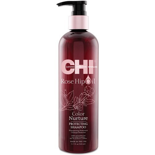 CHI Rose Hip Oil Shampoo Šampūnas dažytiems plaukams su erškėtuogių aliejumi
