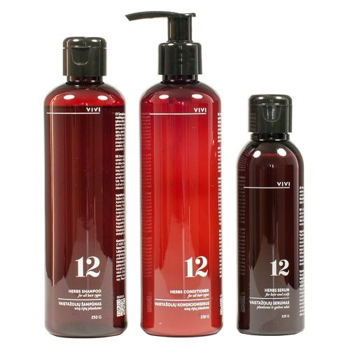 VIVI 12 Herbs Hair Care Kit + Shampoo + Conditioner + Serum