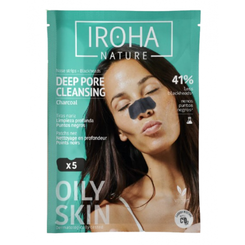 IROHA Black Nose Detox Strips Charcoal Sügavpuhastavad ninaribad söega