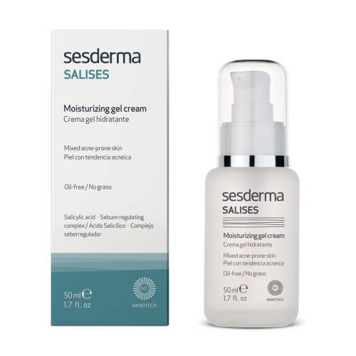 Sesderma Salises Moisturizing Gel Cream Drėkinamasis gelinis kremas į aknę linkusiai odai