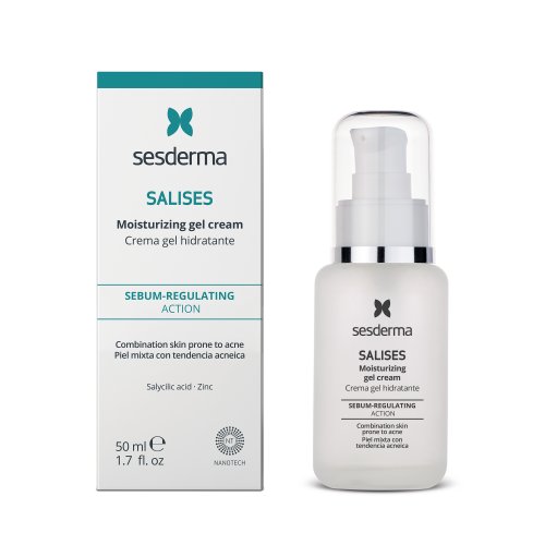 Sesderma Salises Moisturizing Gel Cream Drėkinamasis gelinis kremas į aknę linkusiai odai