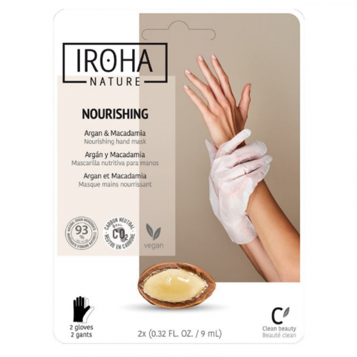 IROHA Professional Nourishing Argan Hand & Nails Gloves Profesionali kaukė rankoms su argano aliejumi