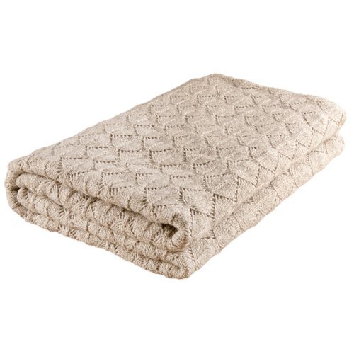 Nord Snow Nord Snow Leaves Style Merino Wool Blanket Parsnip