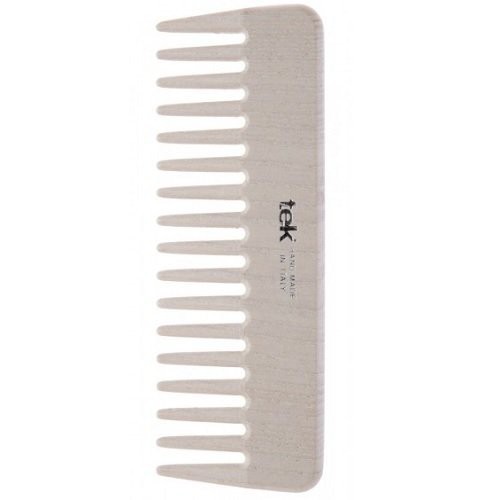 TEK Natural Small Hair Comb with Wide Teeth White