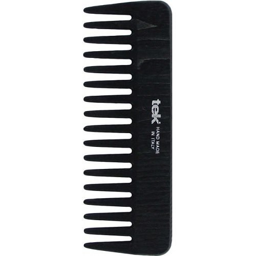 TEK Natural Small Hair Comb with Wide Teeth Black