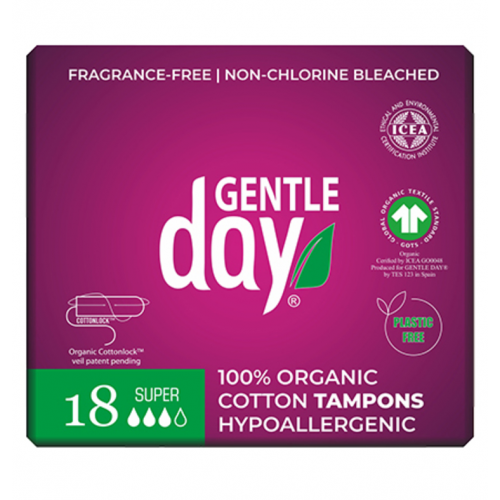 Gentle Day Super Organic Cotton Tampons Tampoonid