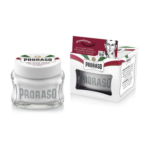 Proraso White Pre-Shave Jautrios odos kremas prieš skutimąsi