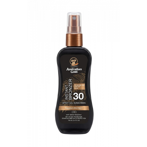 Australian Gold Spray Gel with Instant Bronzer SPF30 Apsauga nuo saulės su natūraliais bronzantais