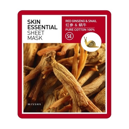 Missha Missha  Skin Essential Sheet Mask (Ginseng&Snail)  23g