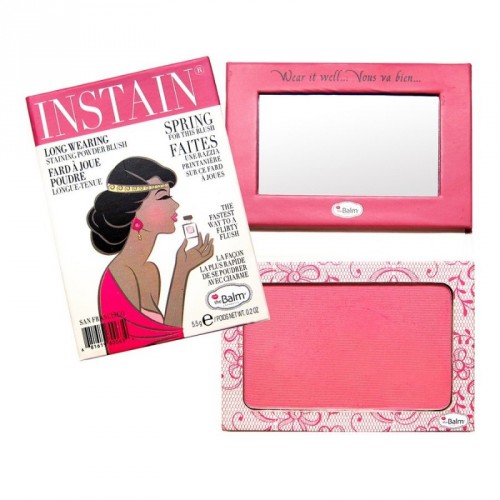 TheBalm Instain Long-Wearing Powder Staining Blush Houndstooth 6.5g Bright Pink