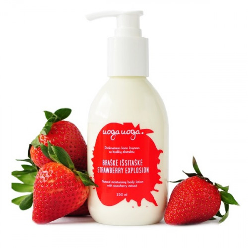 Uoga Uoga Uoga Uoga Strawberry Explosion Natural Moisturising Body Lotion 250ml