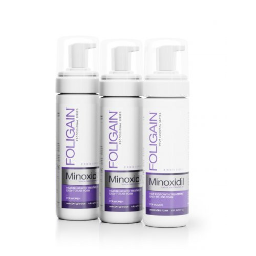 Image of Foligain Foligain Advanced Hair Regrowth Treatment Foam For Women with Minoxidil 2% 9 months