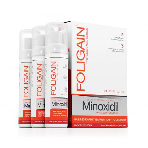 Foligain Advanced Hair Regrowth Treatment Foam For Men with Minoxidil 5% Matu augšanas putas vīriešiem