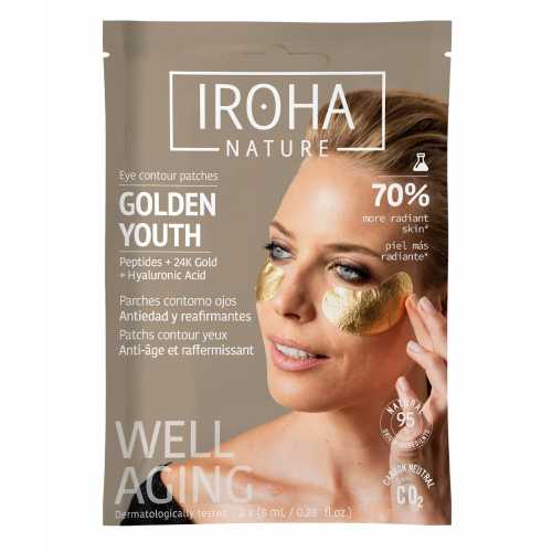 IROHA Divine Collection Foil Tissue Patches Extra Firmness Pinguldav silmamask