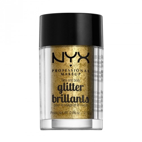 Photos - Eyeshadow NYX Professional Makeup Professional Makeup Face & Body Glitter 2.5g Gold KS566823
