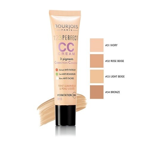 Bourjois 123 Perfect CC Cream Kremas veidui su atspalviu  30ml 34 Tan