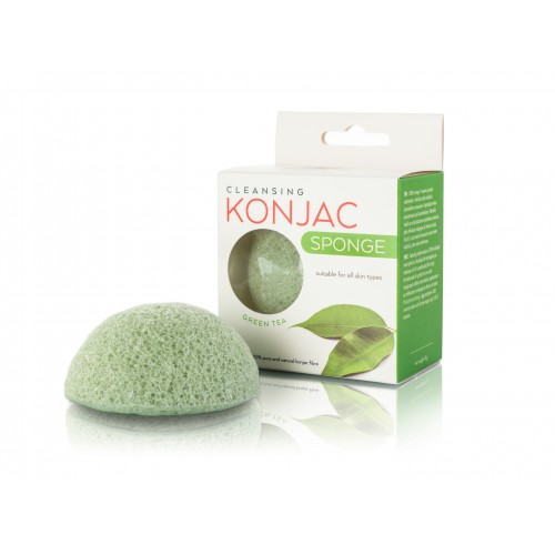 Mitomo Cleansing Konjac Sponge with Green Tea Natūrali veido kempinėlė su žaliąja arbata