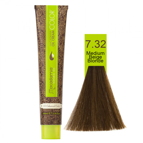 Macadamia Macadamia Oil Cream Color 100ml 7.32 Medium Beige Blonde
