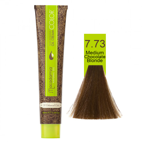 Macadamia Macadamia Oil Cream Color 100ml 7.73 Medium Chocolate Blonde