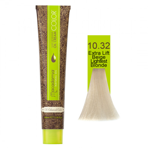 Macadamia Macadamia Oil Cream Color 100ml 10.32 Extra Lift Beige Lightest Blonde