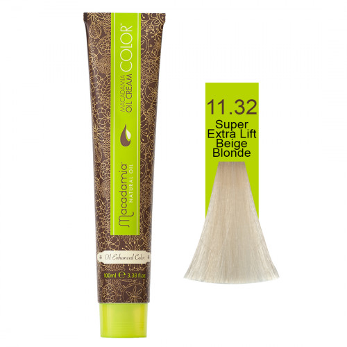 Macadamia Macadamia Oil Cream Color 100ml 11.32 Super Extra Lift Beige Blonde