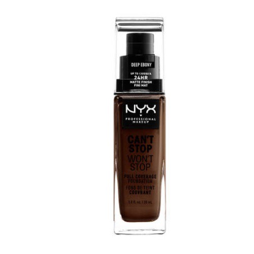Photos - Foundation & Concealer NYX Professional Makeup Professional Makeup Can't Stop Won't Stop Full Coverage Foundation 30ml 25 Deep Ebony KS288068