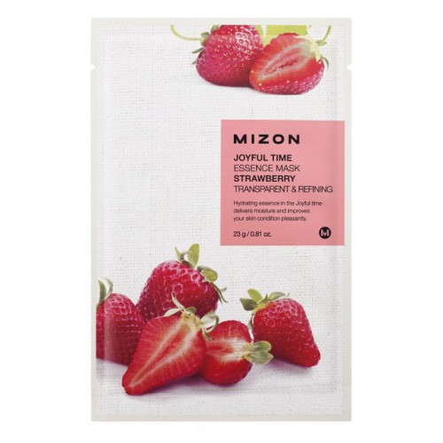 Mizon Joyful Time Essence Mask Strawberry Auduma maska sejai ar zemeņu ekstraktu