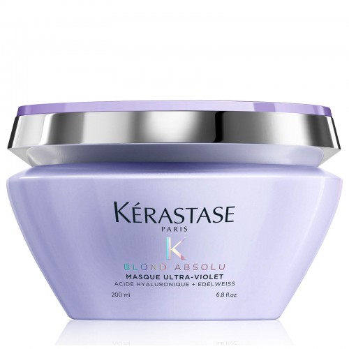 Kerastase Blond Absolu Masque Ultra-Violet  Drėkinamoji, geltonus šviesintų plaukų tonus neutralizuojanti kaukė