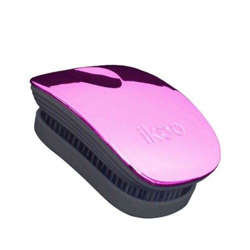 Ikoo Pocket Black Rose Metallic Hairbrush Black cherry