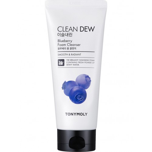 TONYMOLY Clean Dew Blueberry Foam Cleanser Veido prausiklis su mėlynėmis  180ml