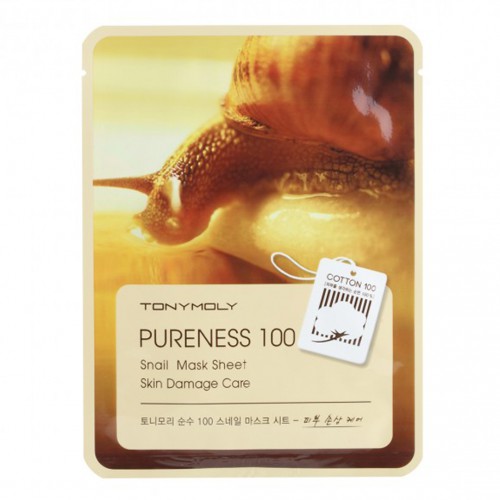 TONYMOLY Pureness 100 Snail Sheet Mask Veido kaukė su sraigiu mucinu  21ml