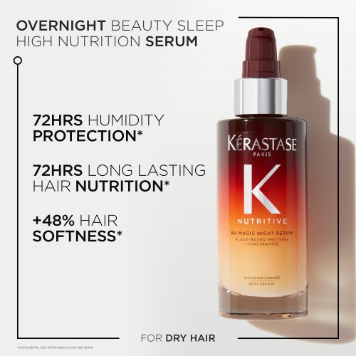 Kerastase Nutritive 8h Magic Night Serum Naktinis, intensyviai maitinantis serumas sausiems plaukams  90ml