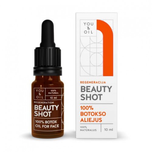 You&Oil Beauty Shot Regeneration 100% BOTOX OIL 100 % BOTOKSO Aliejus veidui REGENERACIJA  10ml