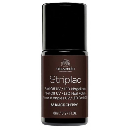 Alessandro Striplac Peel Off UV/LED Nail Polish 8ml 183 Black Cherry