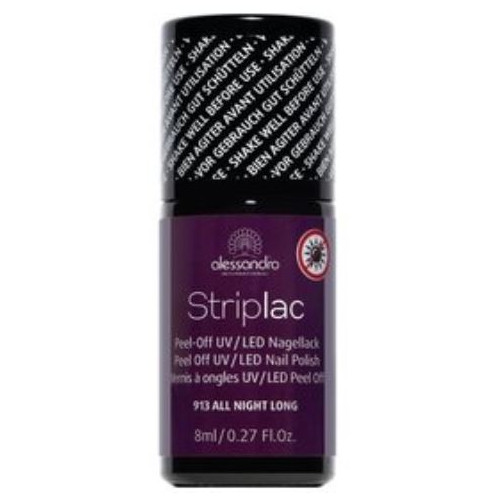 Alessandro Striplac Peel Off UV/LED Nail Polish Nagų lakas 8ml 913 All Night Long