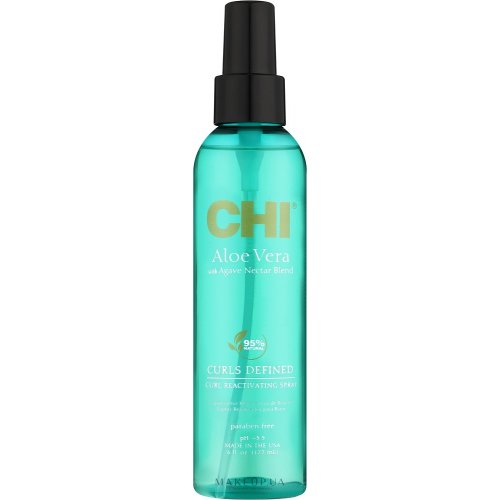 CHI Curls Defined Curl Reactivating Spray Matu sprejs ar alveju un agaves nektāru