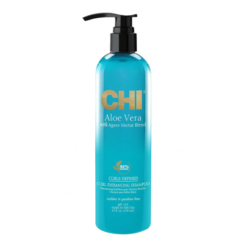 CHI Curls Defined Curl Enhancing Shampoo Garbanas išryškinantis šampūnas su alavijais ir agavų sultimis