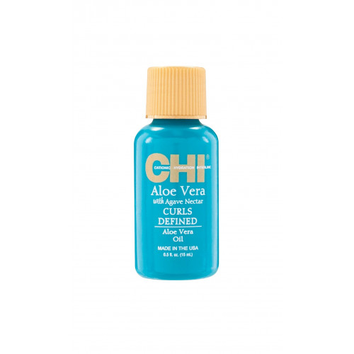 CHI Curls Defined Aloe Vera Oil Garbanotų plaukų aliejus su alavijais ir agavų sultimis