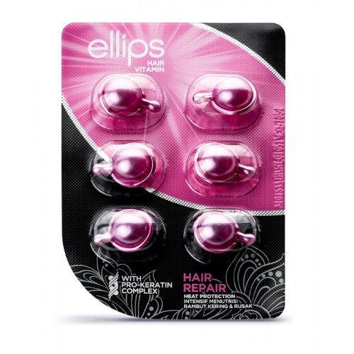 Ellips Pro-Keratin Complex Hair Repair Vitamins Tepami vitaminai chemiškai bei karščio pažeistų plaukų atstatymui su keratinu