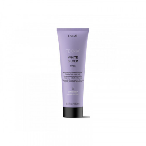 Lakme White Silver Mask Spīduma maska blondiem, šķipsnās balinātiem un baltiem matiem