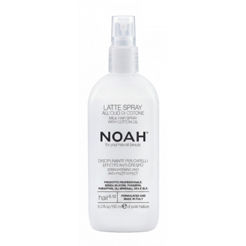 Noah 5.12. Milk Hair Spray With Cotton Oil Plaukų pienelis, apsaugantis nuo vėlimosi