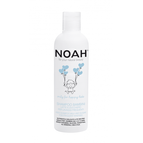 Noah Kids Shampoo Milk And Sugar For Frequent Washing Vaikiškas maitinamasis šampūnas su pienu ir cukrumi dažnam naudojimui