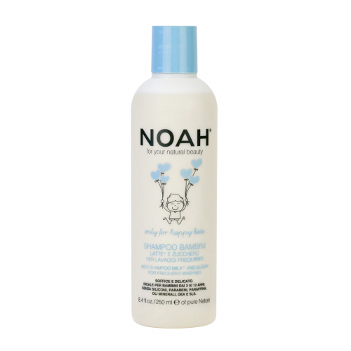 Noah Kids Shampoo Milk And Sugar For Frequent Washing Vaikiškas maitinamasis šampūnas su pienu ir cukrumi dažnam naudojimui