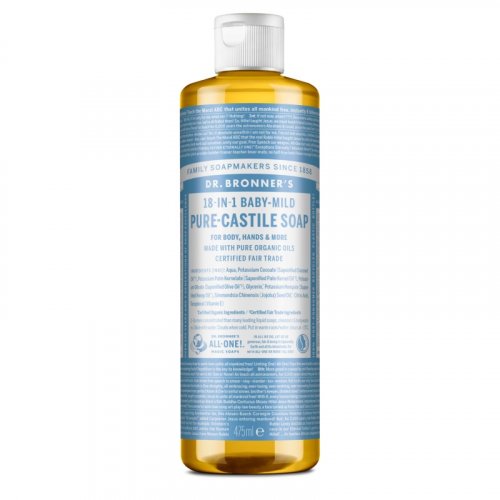 Dr. Bronner's Dr. Bronner's Baby-Mild Unscented Pure-Castile Liquid Soap 475ml