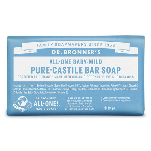 Dr. Bronner's Dr. Bronner's Baby-Mild Unscented Pure-Castile Bar Soap 140g