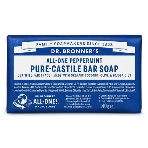 Dr. Bronner's Dr. Bronner's Peppermint Pure-Castile Bar Soap 140g