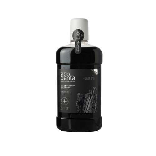 Ecodenta Juodas balinamasis burnos skalavimo skystis su juodąja anglimi  500ml
